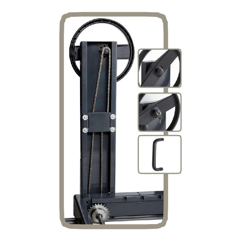 Colonne de manœuvre pour nos rayonnages mobiles.